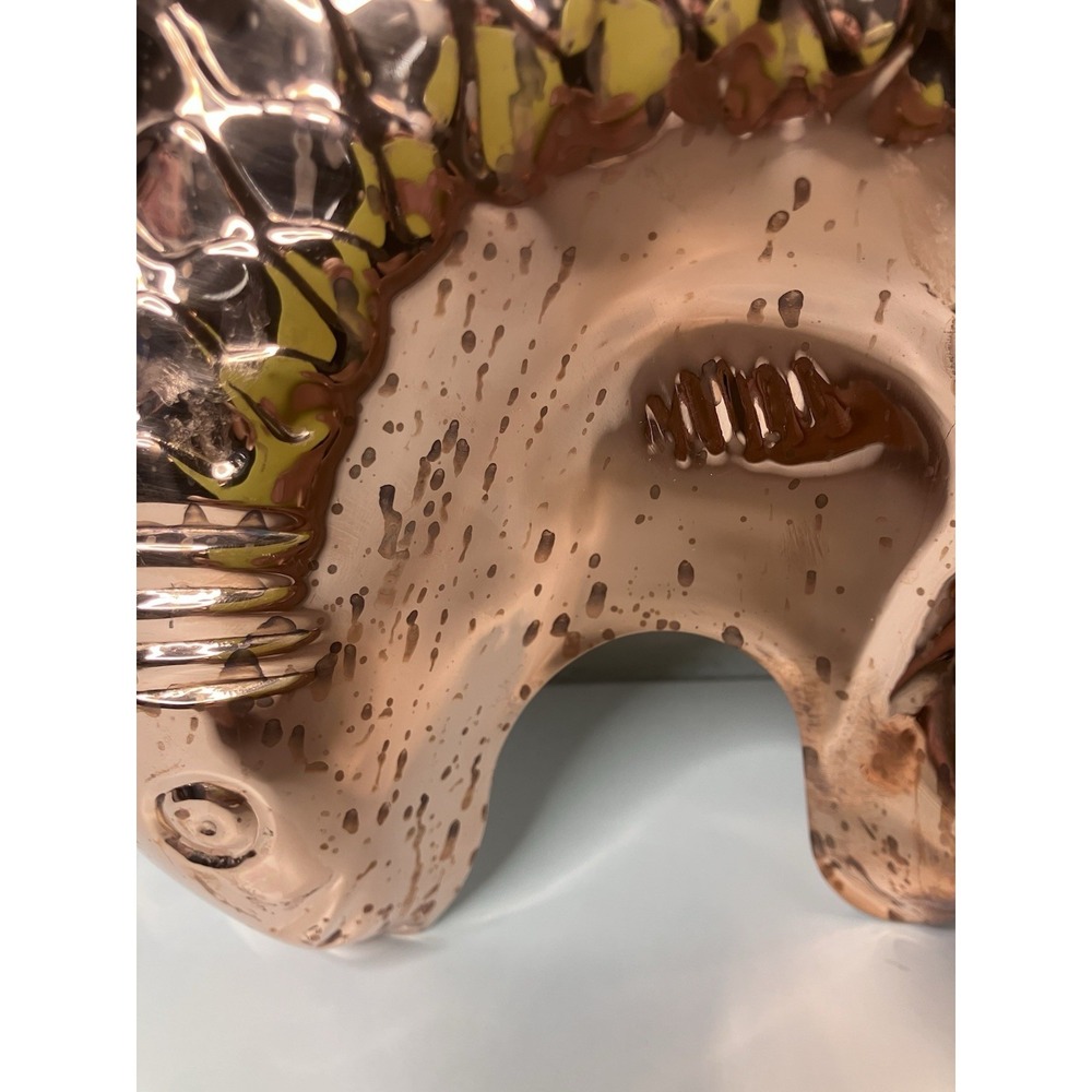 Copper Lined 8" Fish Mold Wall Decor Koi Farmhouse Cottage Style Kitchen - Picture 4 of 8